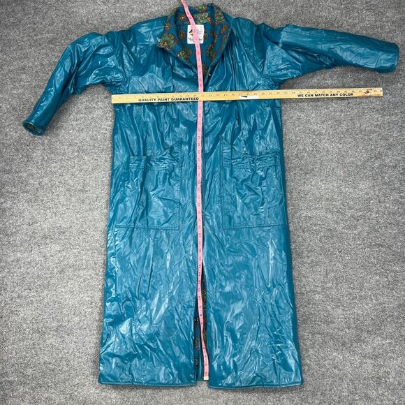 Vintage Misty Harbor Rain Coat Womens M Medium Waterproof Snap Button Long *READ - Picture 8 of 12